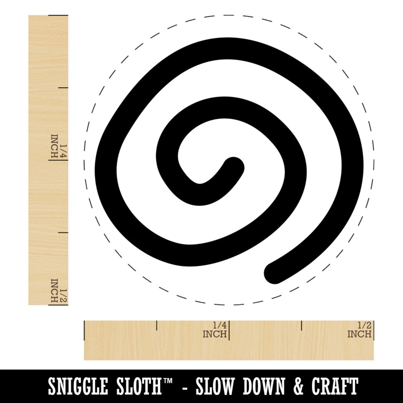 Spiral Doodle Self-Inking Rubber Stamp for Stamping Crafting Planners